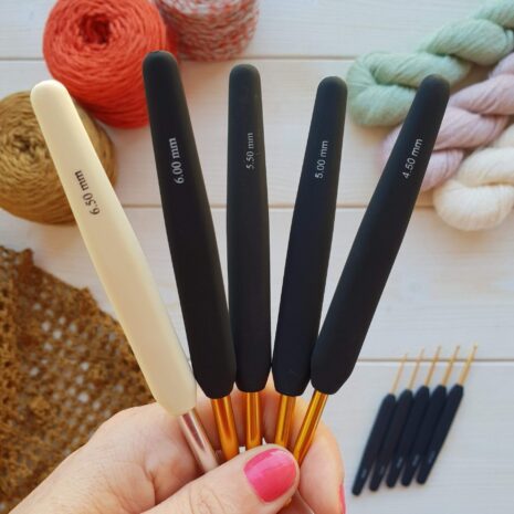 Agujas de ganchillo KnitPro gold de 2 mm a 12 mm