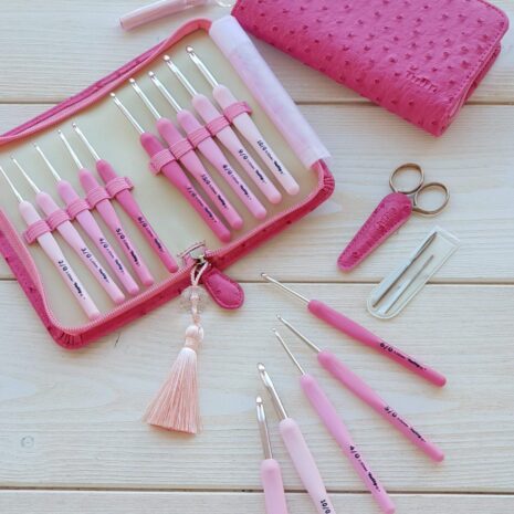 Estuche agujas de ganchillos Tulip Etimo rosa de 2.00 a 6.00mm