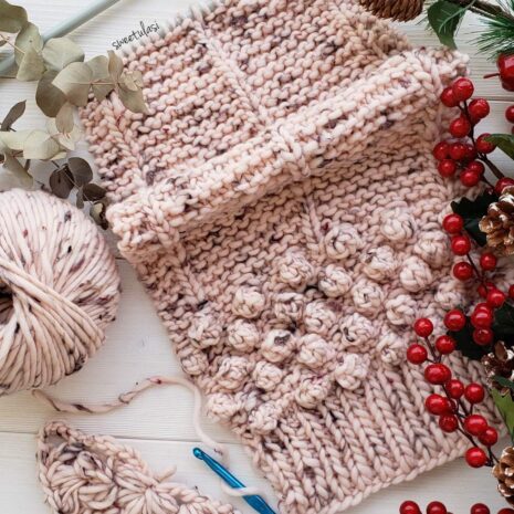 Patrón pdf desargable Praline Scarf