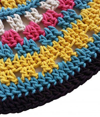 Bonito tapete tejido a crochet paso a paso (diámetro aprox. 35 cm
