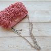 Kit Bolso Móncaco con Algodoncete Rosas Crafts Asa Cadena Plata