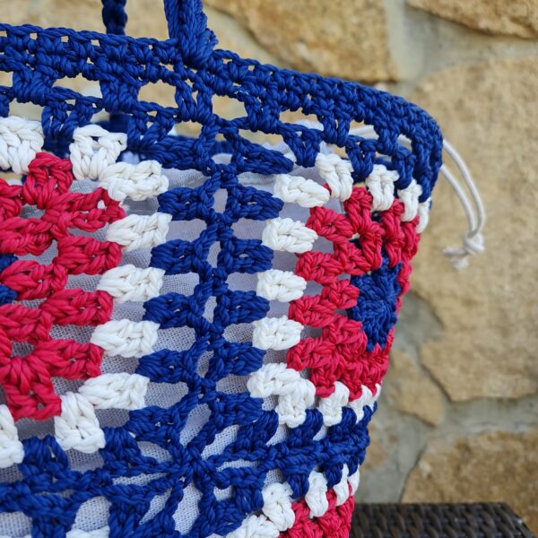 Bolso estilo marinero a crochet - Imagen 3
