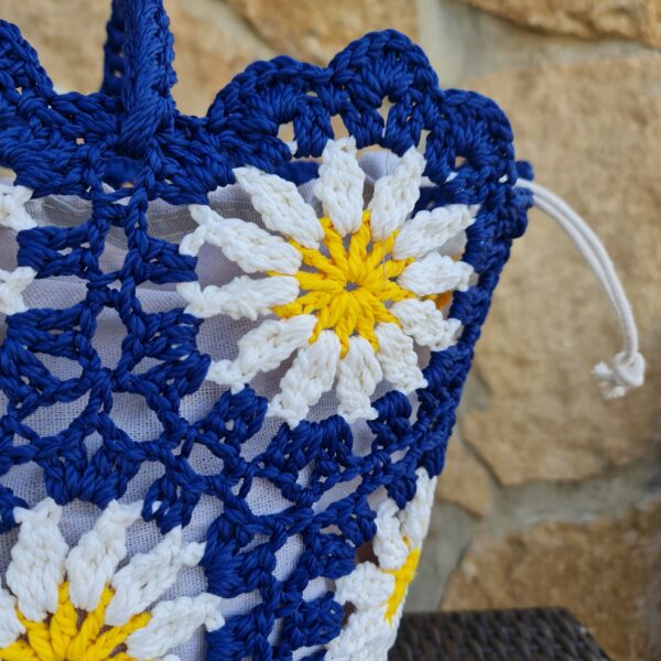 Bolso margaritas a crochet - Imagen 3