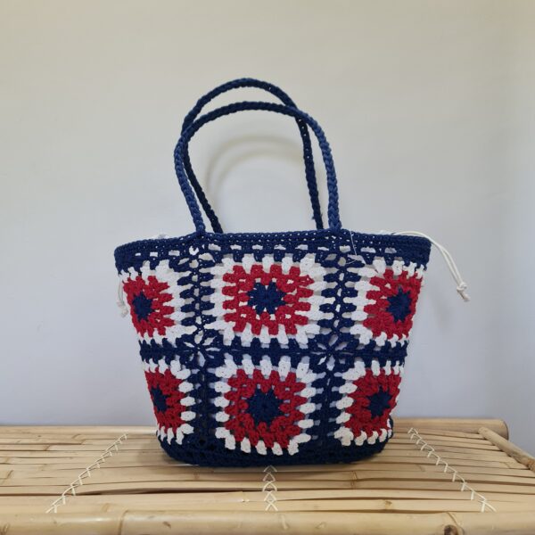 Bolso estilo marinero a crochet