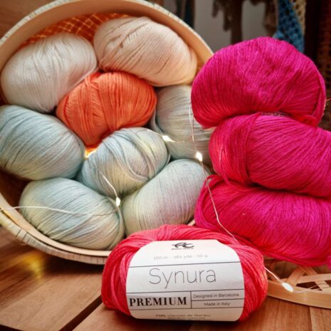 Lote Synura bambú de Rosas Crafts (regalo patrón pdf Poncho Escarlata)